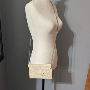 JJ Winters Elegant Cream Crossbody Bag with Chain